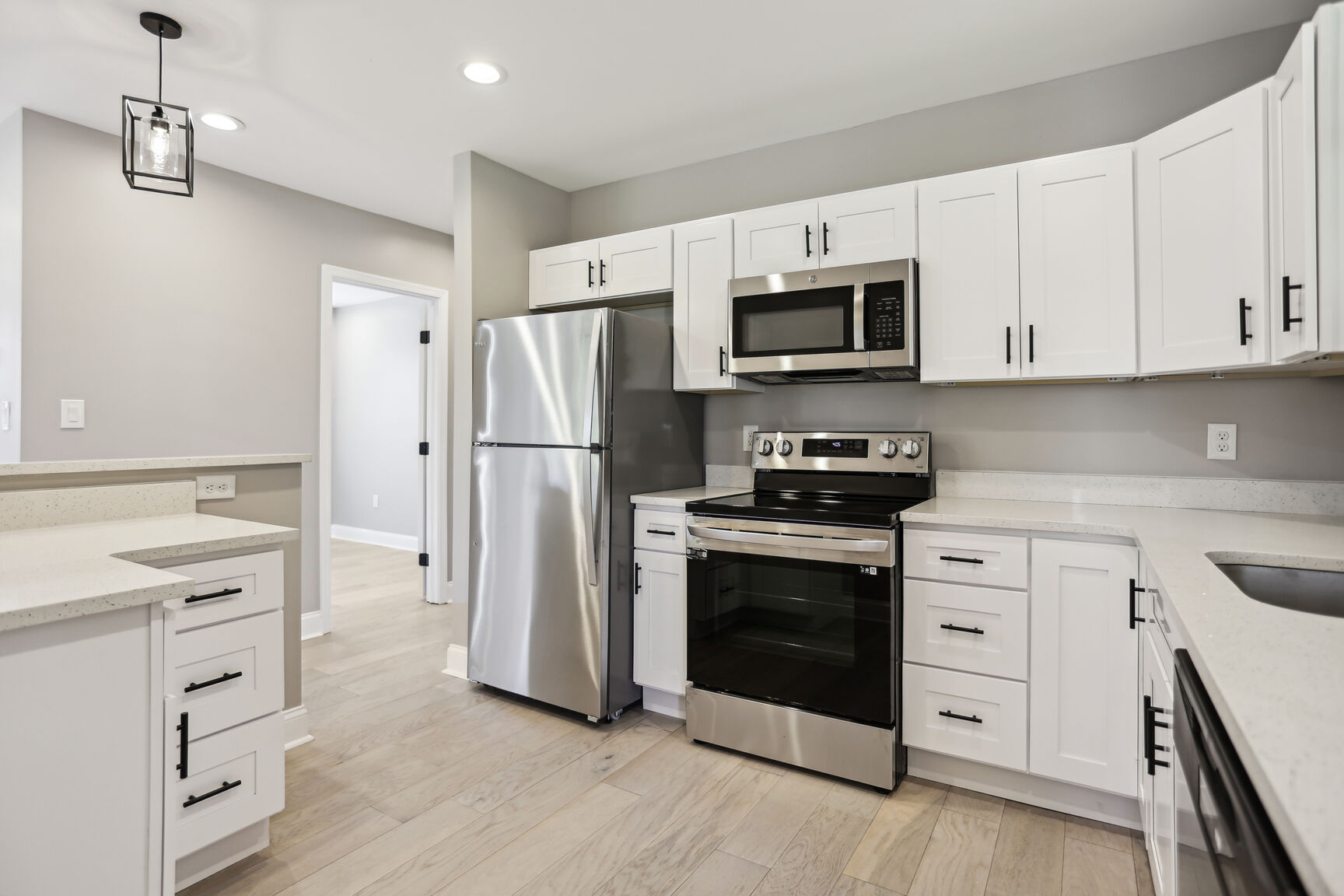 After renovation – luxury kitchen remodel, Iron Gate Development flip project DC MD VA