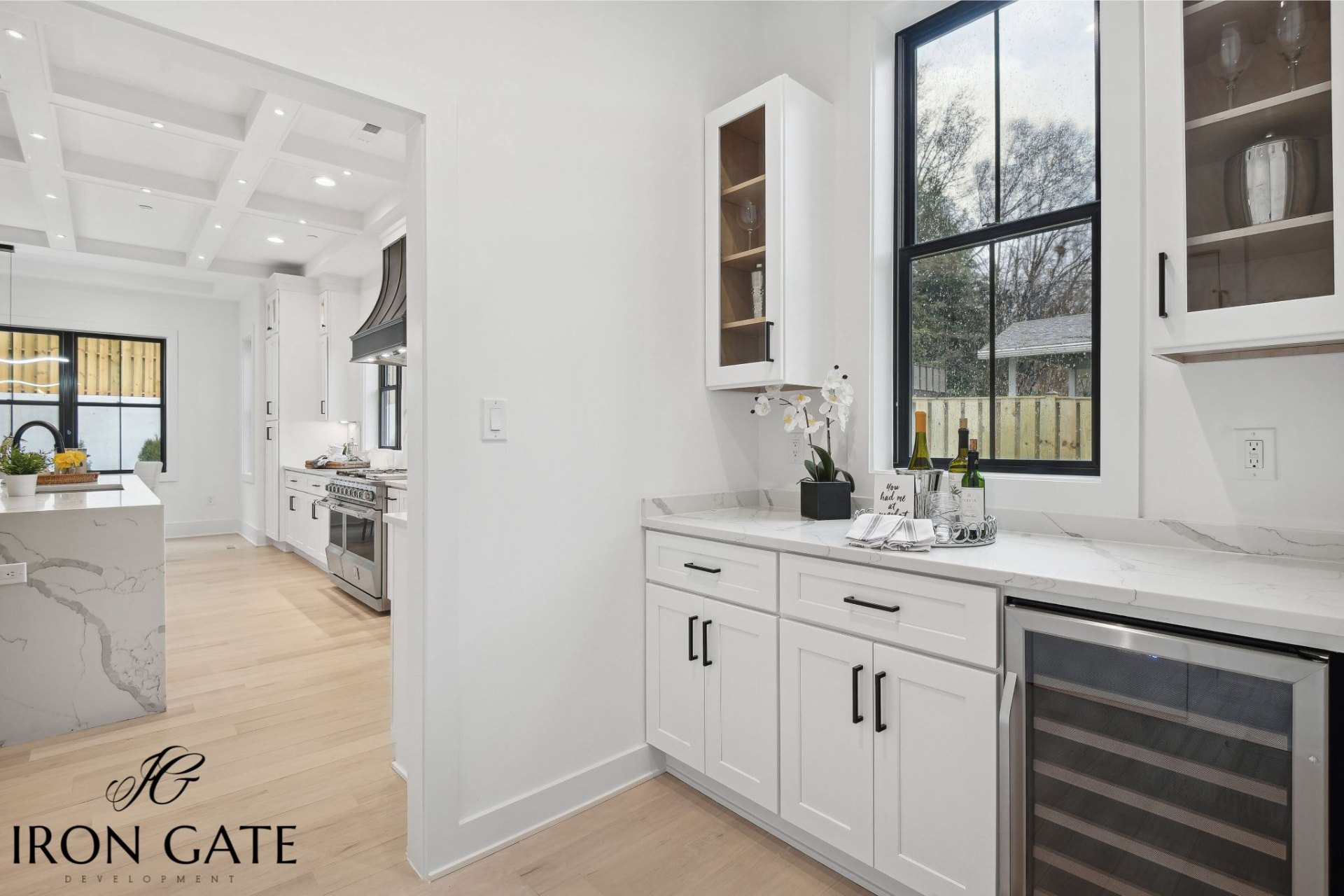 Butler pantry with wine fridge
